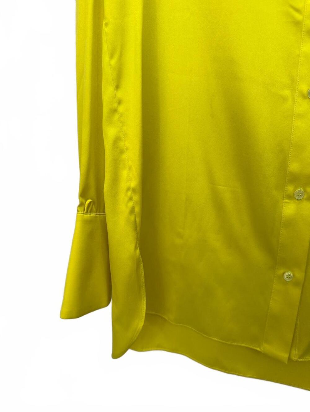 SER.O.YA Women's Yellow Silk Button-Up Shirt Size XS - Picture 3 of 5